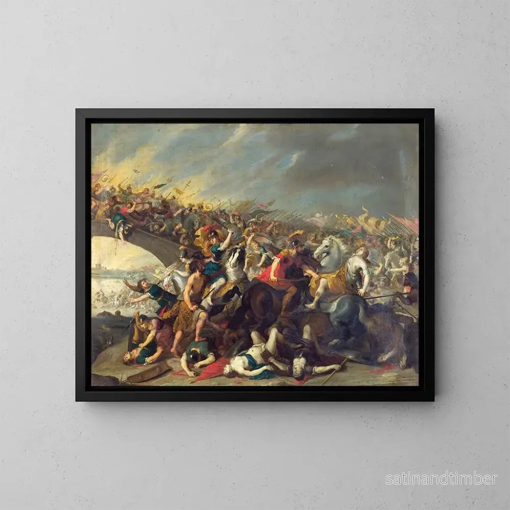 Reproduktion av målningen Kamp med amazoner - Hans Jordaens den äldre