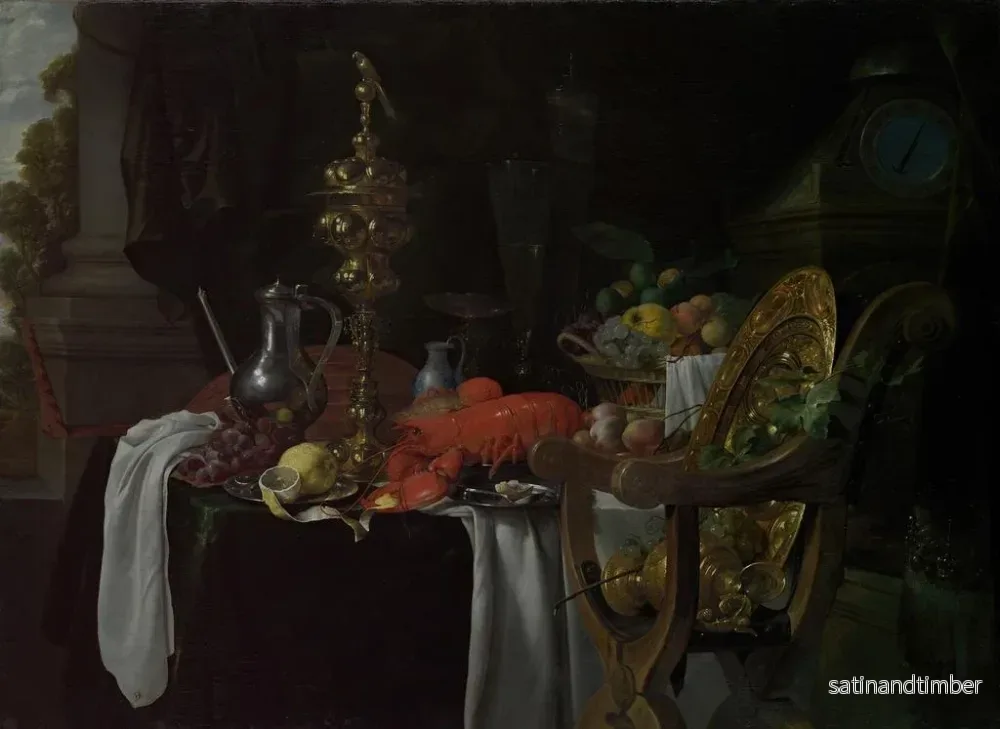 Reproduktion av målningen Naturtavla: Bjudningsscen - Jan Davidsz de Heem - Bild 2
