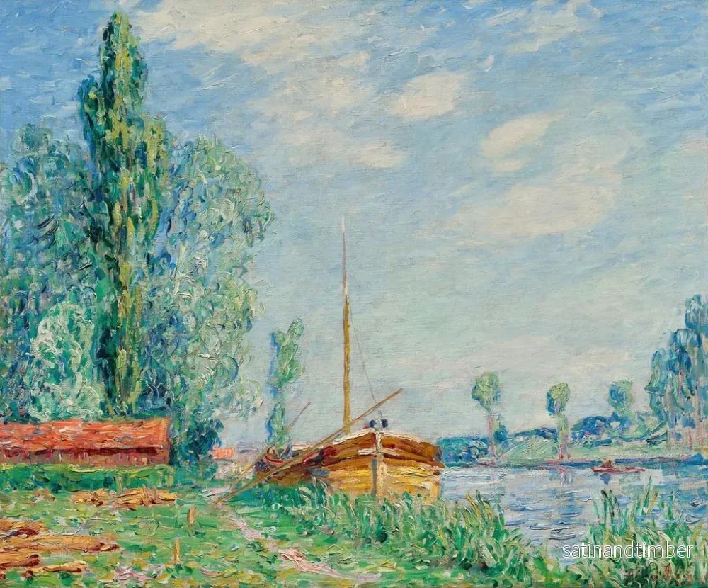 Reproduktion av målningen Oavslutad målning, Le Loing à Nemours - Francis Picabia - Bild 2