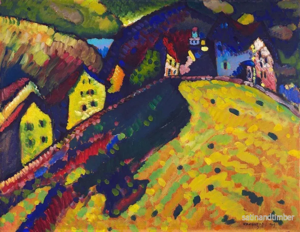 Reproduktion av målningen Hus i Murnau - Wassily Kandinsky - Bild 2