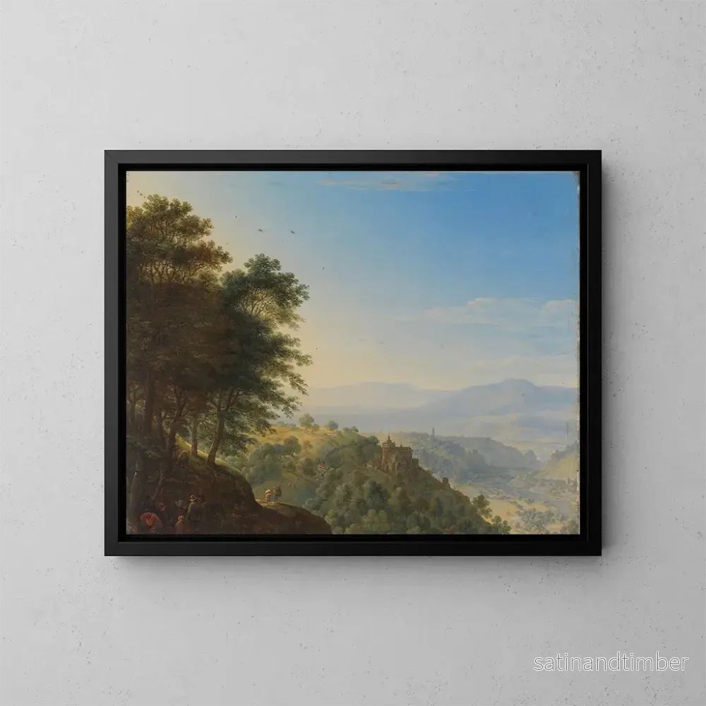 Reproduktion av målningen Landskap med berg nära Boppard vid Rhen – Herman Saftleven Reproduktion av målningen Landskap med berg nära Boppard vid Rhen – Herman Saftleven