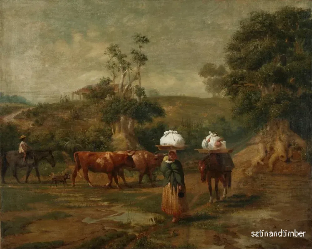 Reproduktion av målningen Laveuses dans le bas de Belgrano - Prilidiano Pueyrredón - Bild 2