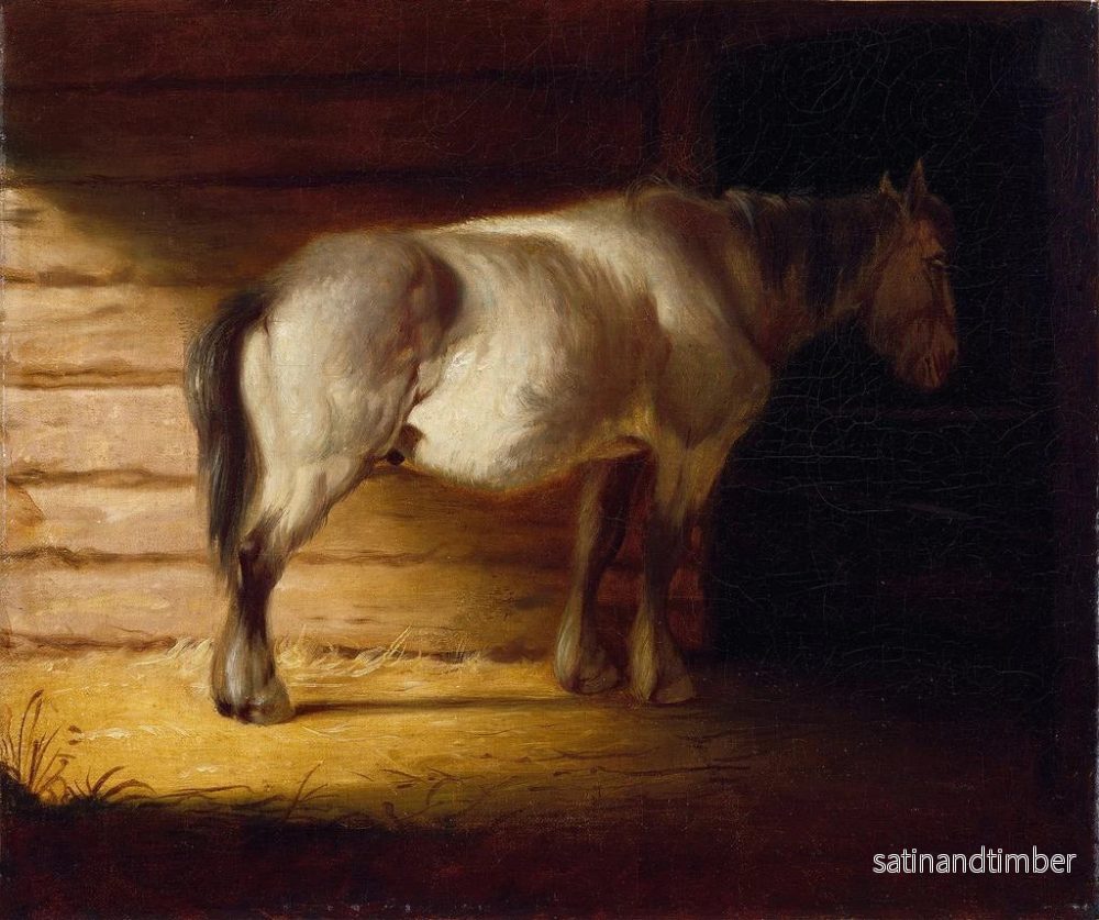 Reproduktion av målningen av gammal häst på fältet - George Caleb Bingham - Bild 2