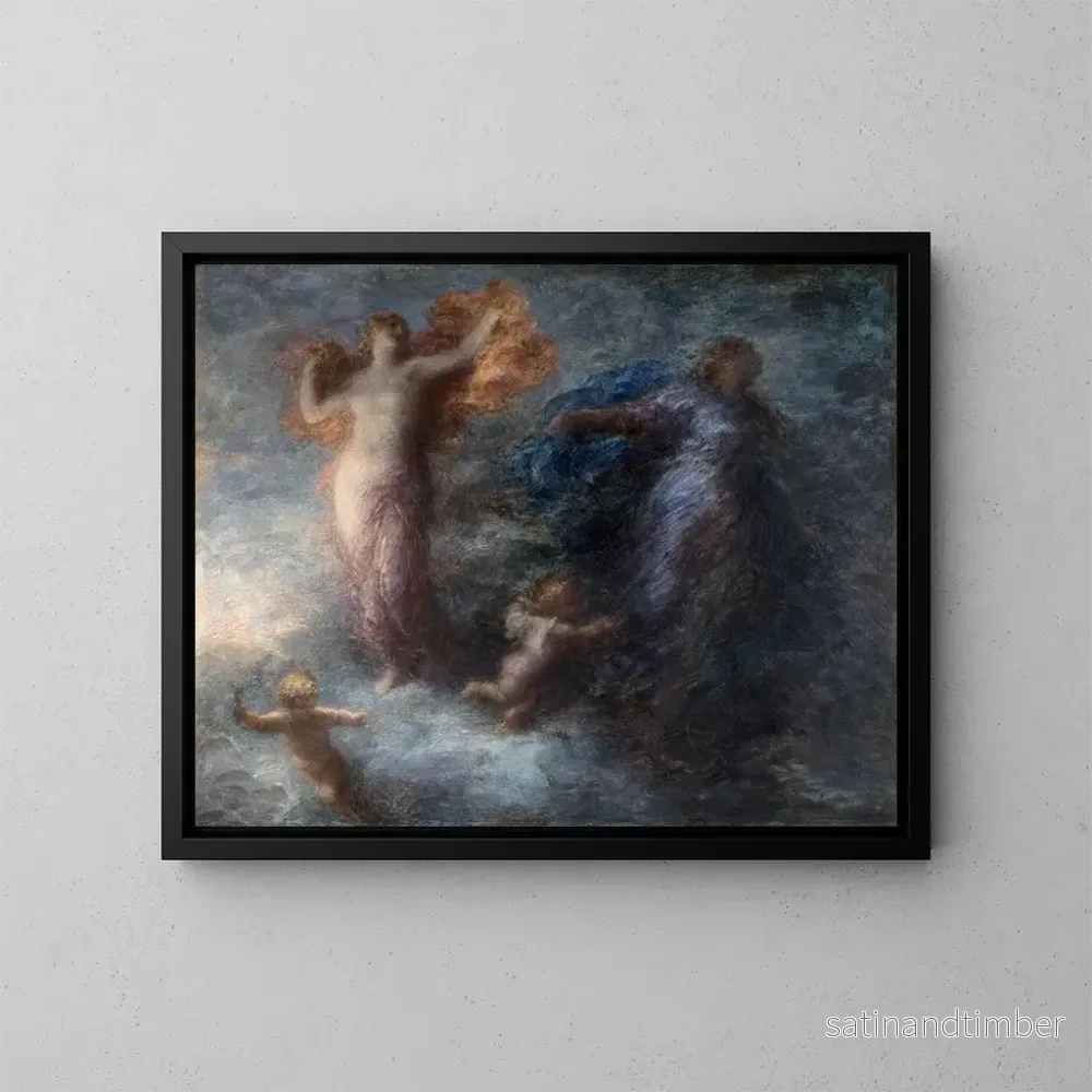 Reproduktion av målningen Aurore et la Nuit - Henri Fantin-Latour