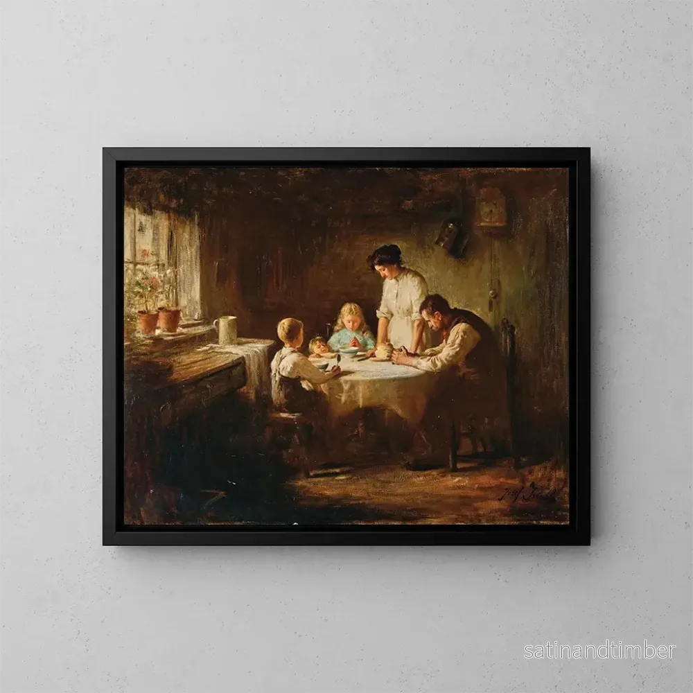 Reproduktion av målningen Bénédiction de la table - Jozef Israëls