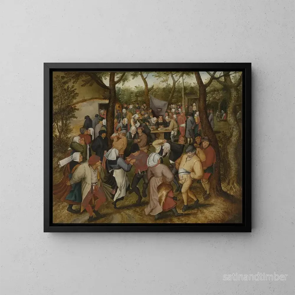 Reproduktion av målningen av utomhus bröllopsdans – Pieter Brueghel den yngre Reproduktion av målningen av utomhus bröllopsdans – Pieter Brueghel den yngre