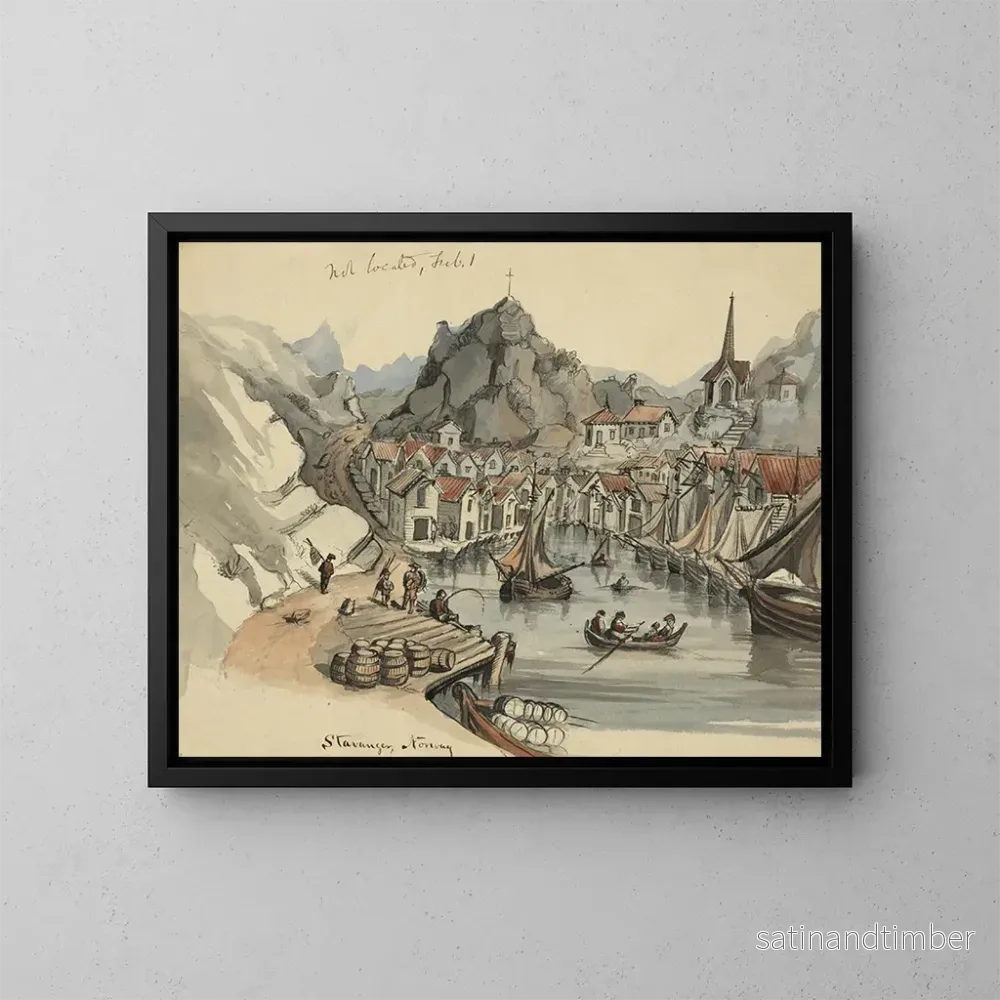 Reproduktion av målningen Stavanger, Norge – Bayard Taylor Reproduktion av målningen Stavanger, Norge – Bayard Taylor