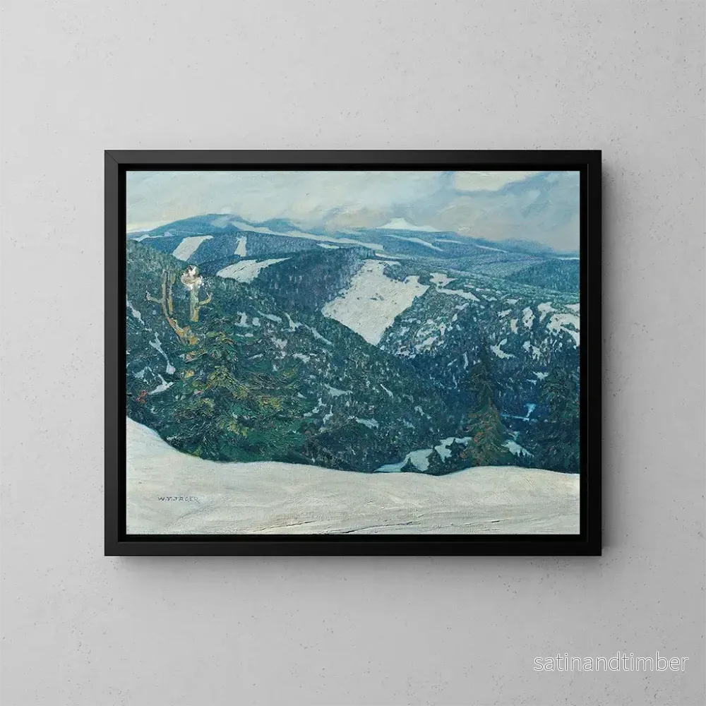 Reproduktion av målningen Landskap över Isergebirge-bergen - Franz Wilhelm Jäger