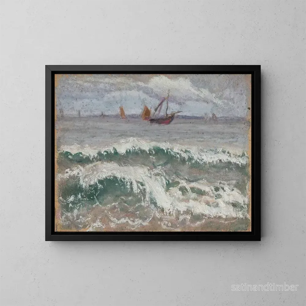 Reproduktion av målningen Mer orageuse avec des bateaux - Tadeusz Makowski