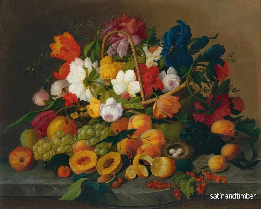 Reproduktion av målningen Frukt och blommor - Severin Roesen - Bild 2