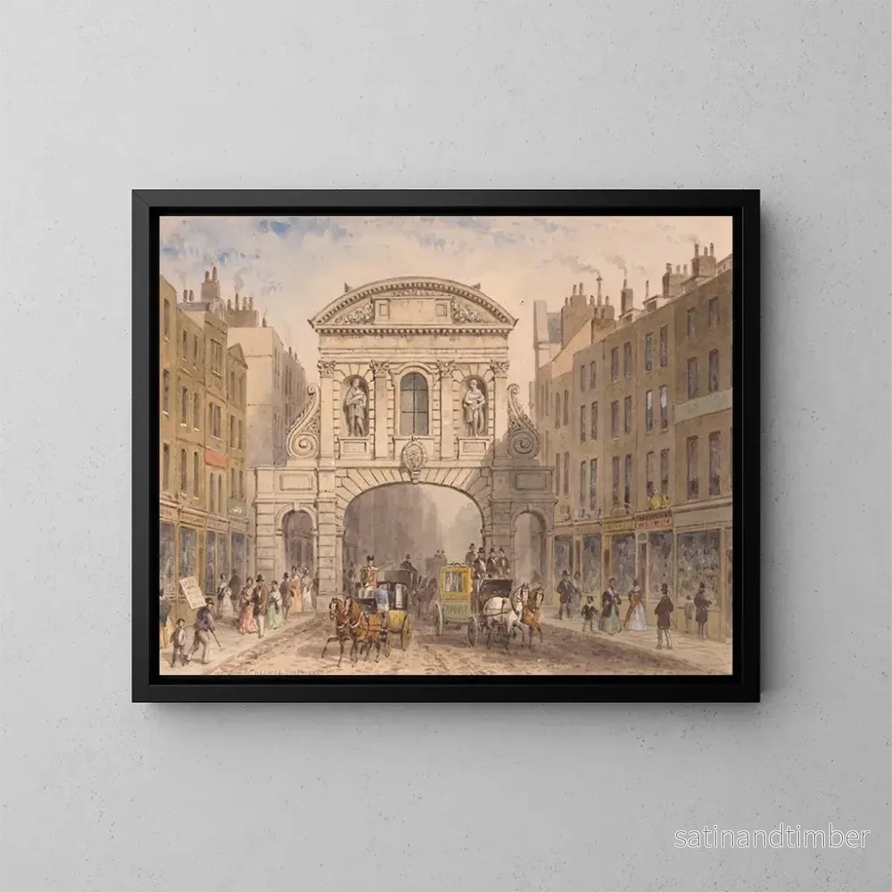 Reproduktion av målningen Temple Bar - Thomas Hosmer Shepherd