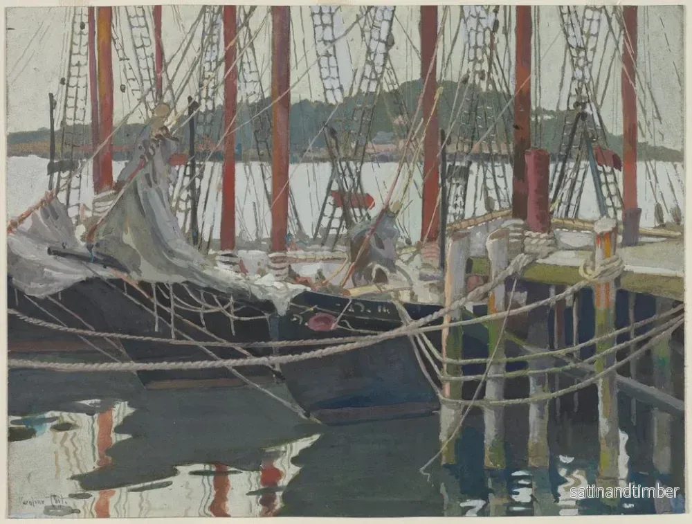 Reproduktion av målningen Jours oisifs à Gloucester, Massachusetts - Caroline E. Coit - Bild 2