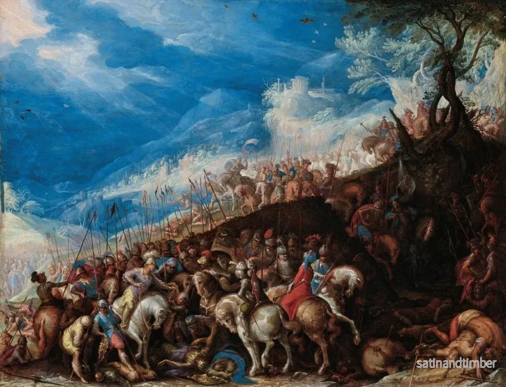 Reproduktion av målningen La bataille d'Issus ou peut-être d'Ipse - Frederik van Valckenborch - Bild 2