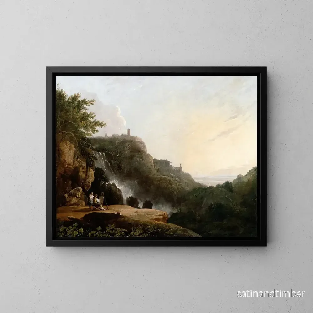Reproduktion av målningen Vue de Tivoli, les Cascatelles et la Villa de Mécène - Richard Wilson