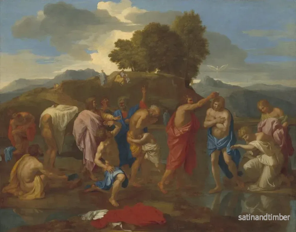 Reproduktion av målningen Le Baptême du Christ - Nicolas Poussin - Bild 2