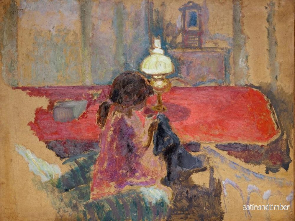 Reproduktion av målningen kvinna med en lampa - Pierre Bonnard - Bild 2