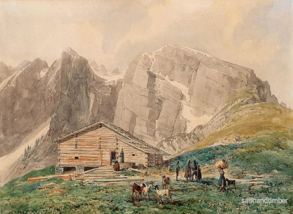 Reproduktion av målningen Forteresse de Saint-Pétersbourg nära Silz i Tyrolen - Thomas Ender - Bild 2