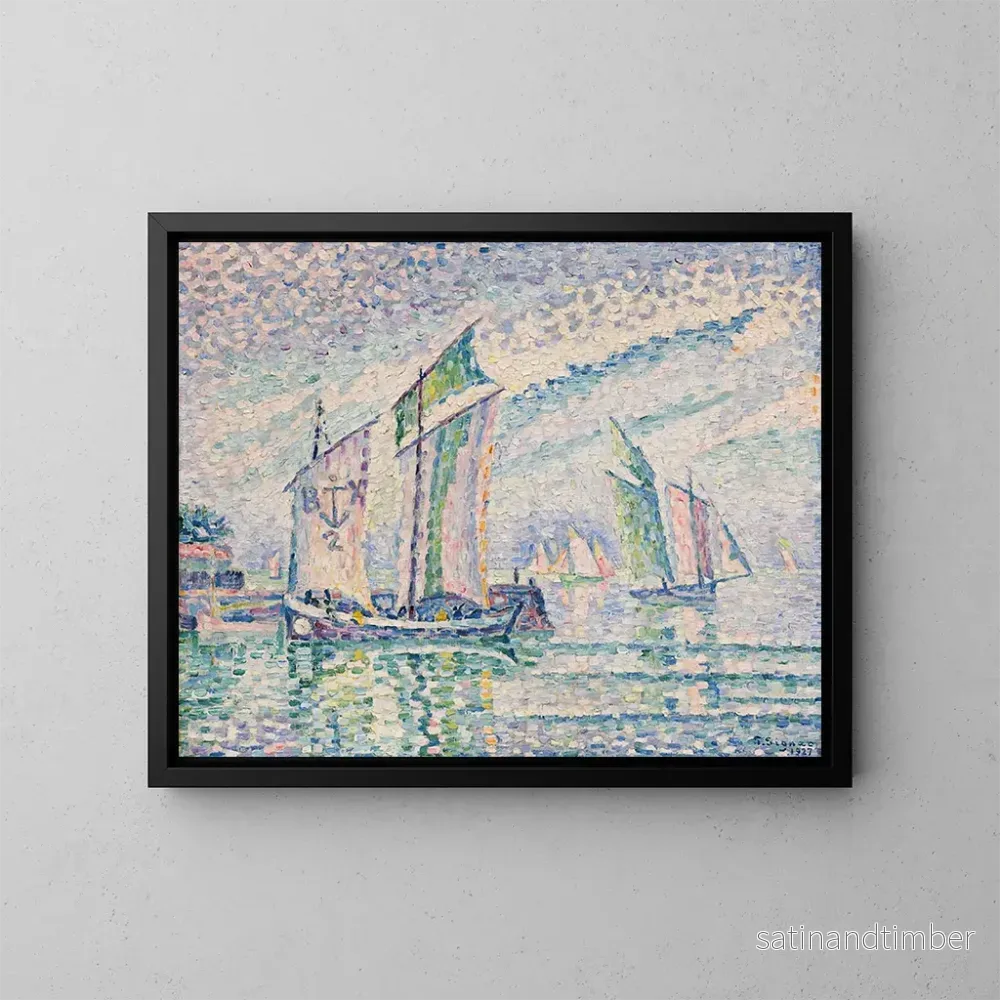 Reproduktion av målningen Le Chenal de La Rochelle - Paul Signac