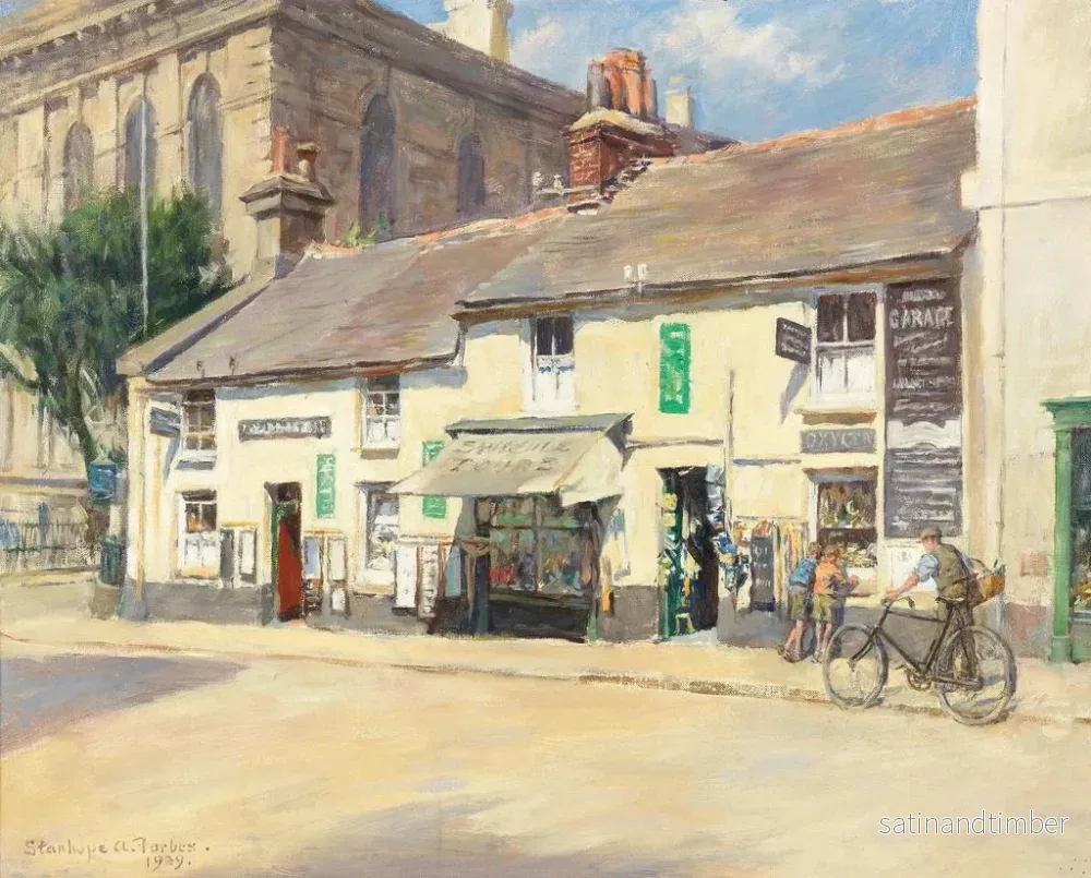 Reproduktion av målningen En gammal stadsdel i Penzance - Stanhope Alexander Forbes - Bild 2