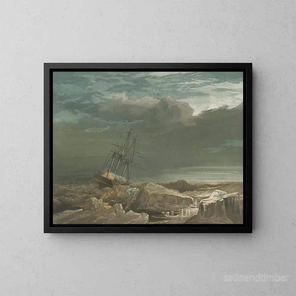 Reproduktion av målningen HMS Investigator i isen - Samuel Gurney Cresswell