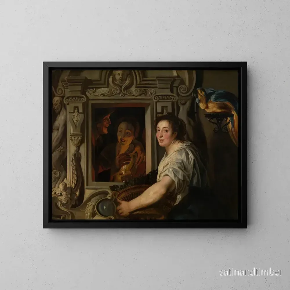 Reproduktion av målningen Le Vendeur de fruits - Jacob Jordaens