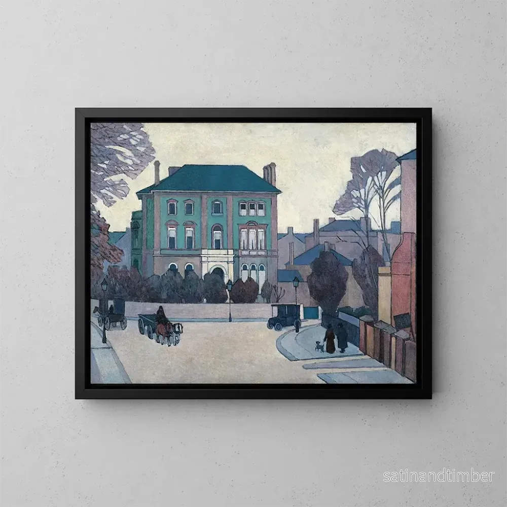 Reproduktion av målningen La maison verte de St John's Wood - Robert Polhill Bevan