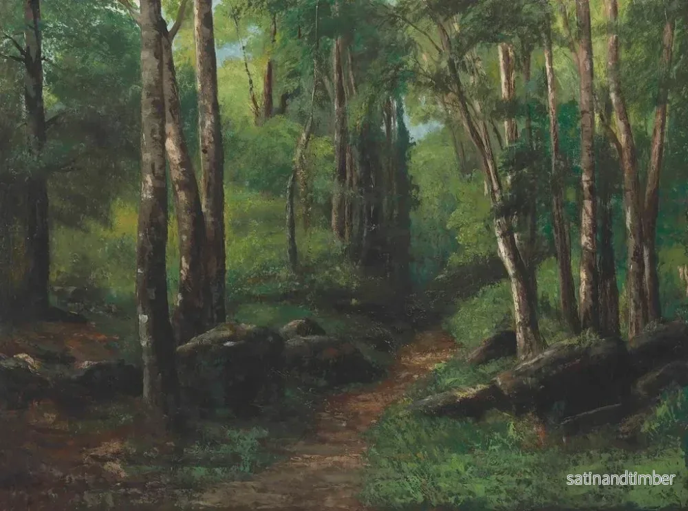 Reproduktion av målningen Sentier à travers la forêt - Gustave Courbet - Bild 2
