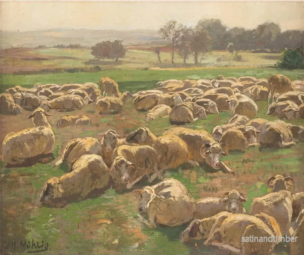 Reproduktion av målningen Moutons - Hugo Mühlig - Bild 2