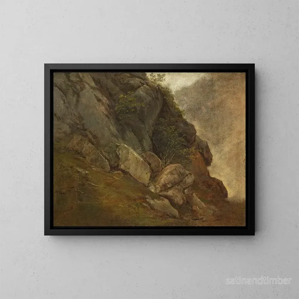Reproduktion av målningen Studie av en bergvägg – Friedrich August Matthias Gauermann Reproduktion av målningen Studie av en bergvägg – Friedrich August Matthias Gauermann