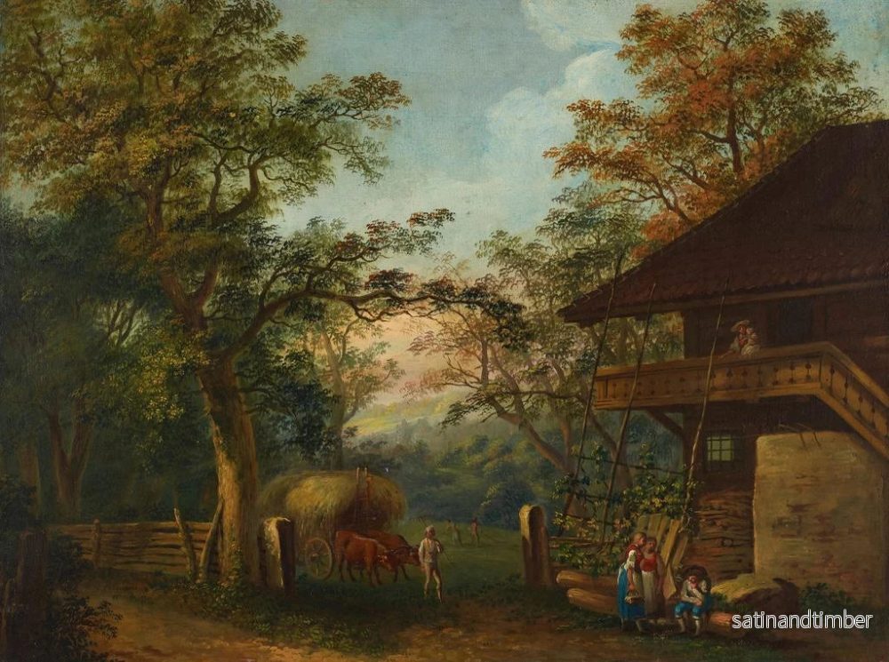 Reproduktion av målningen Landsbybor runt huset - Franz Niklaus König - Bild 2