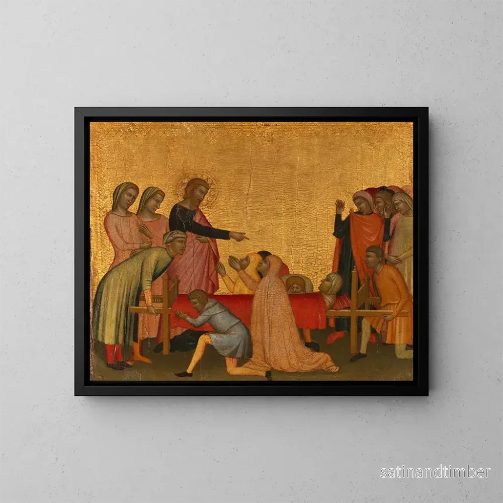 Reproduktion av målningen Saint Jean l’Évangéliste ressuscite Satheus – Francescuccio Ghissi Reproduktion av målningen Saint Jean l’Évangéliste ressuscite Satheus – Francescuccio Ghissi