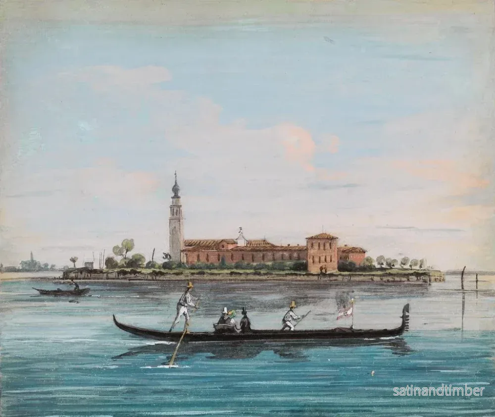 Reproduktion av målningen Vue de Venise de San Lazzaro degli Armeni - Giuseppe Bernardino Bison - Bild 2