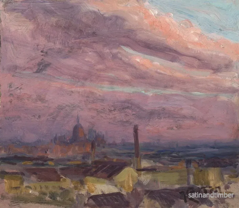 Reproduktion av målningen Ciel du soir sur Munich - Julius Exter - Bild 2
