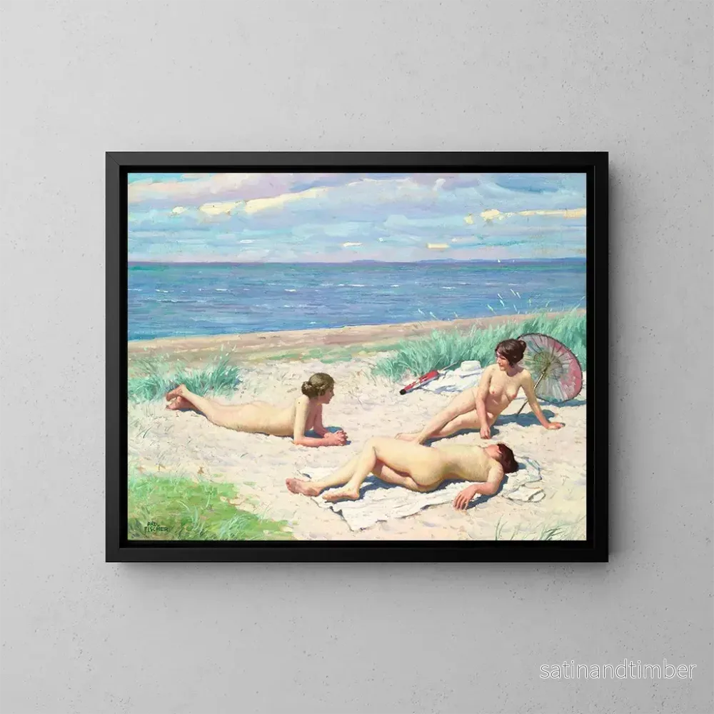 Reproduktion av målningen Flickor på stranden - Paul Fischer