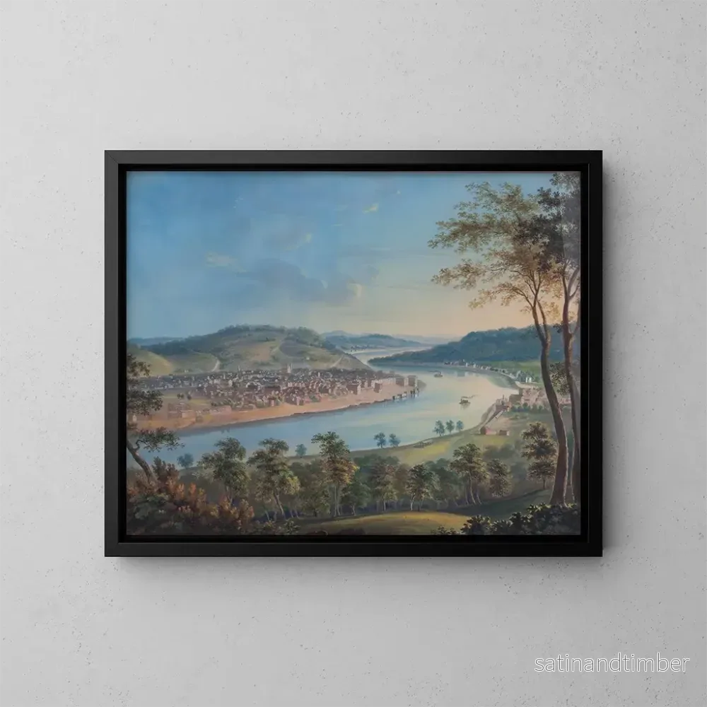 Reproduktion av målningen Vue de Cincinnati depuis Covington – John Caspar Wild Reproduktion av målningen Vue de Cincinnati depuis Covington – John Caspar Wild