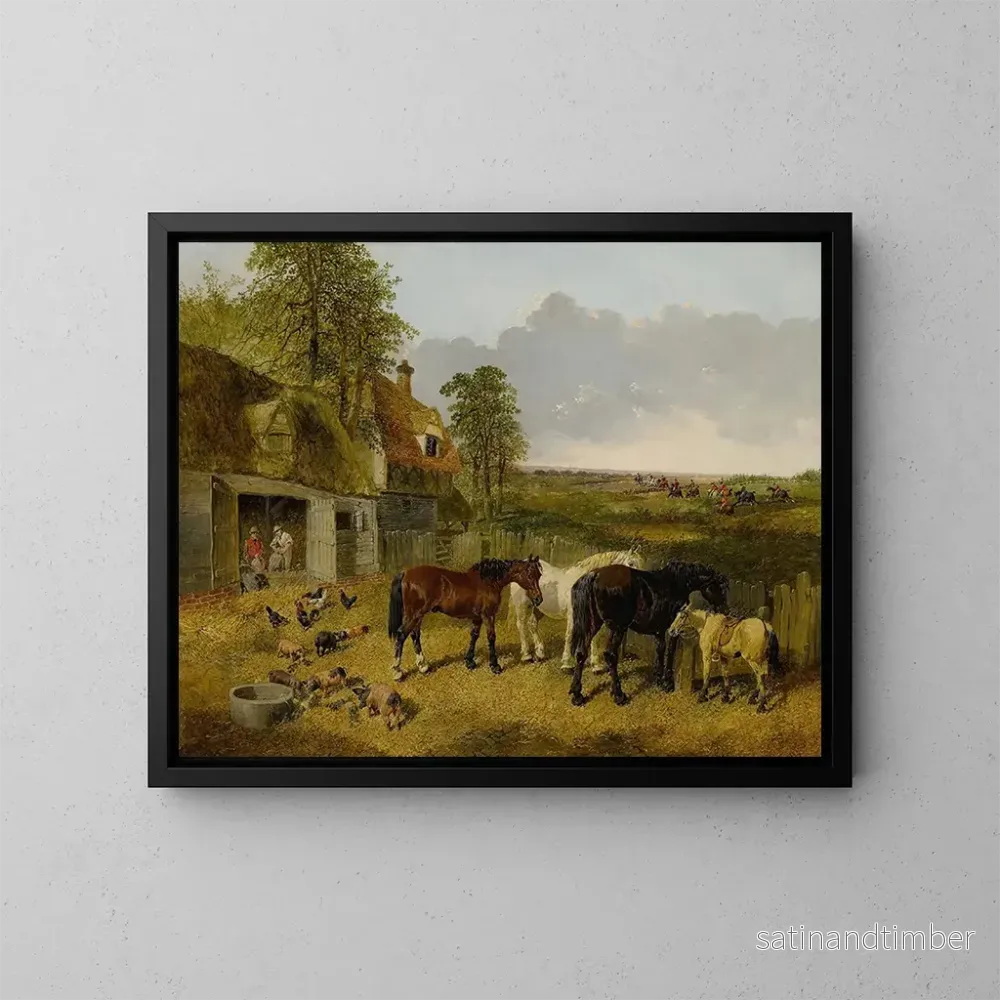 Reproduktion av målningen En lugn gård - John Frederick Herring Jr.