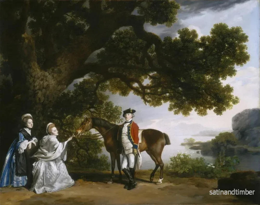 Reproduktion av målningen av Kapten Samuel Sharpe Pocklington med sin fru Pleasance och kanske sin syster Frances - George Stubbs - Bild 2