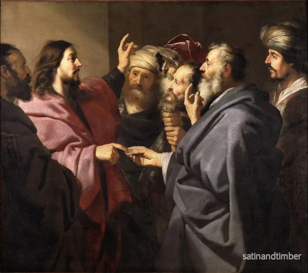 Reproduktion av målningen L'Offrande à la monnaie - Jacob Adriaensz Backer - Bild 2