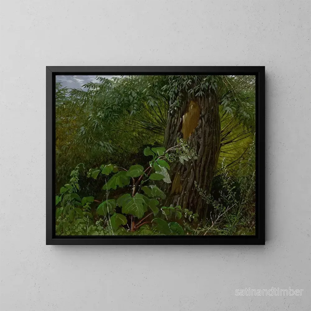 Reproduktion av målningen Pilstam med undervegetation - Carl Gustav Carus