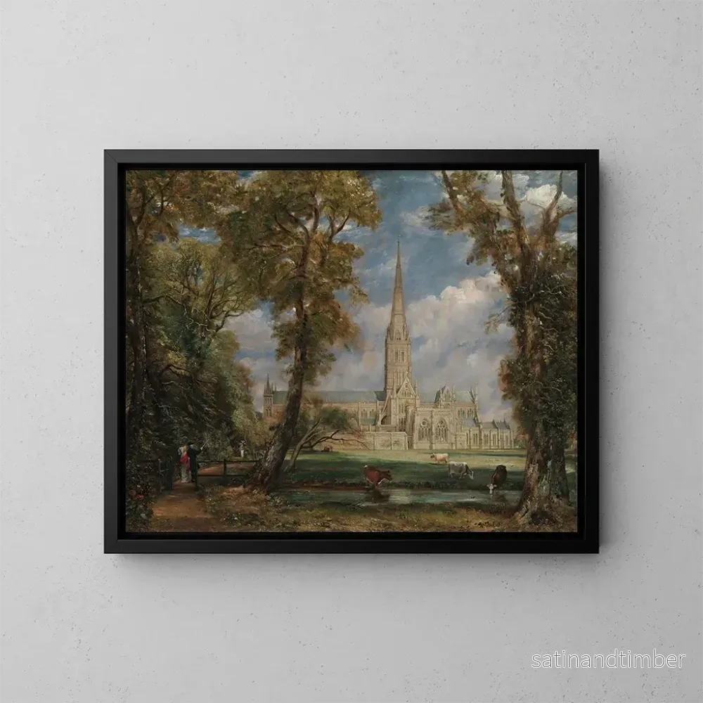Reproduktion av målningen Salisburykatedralen sedd från biskoparnas trädgårdar – John Constable Reproduktion av målningen Salisburykatedralen sedd från biskoparnas trädgårdar – John Constable