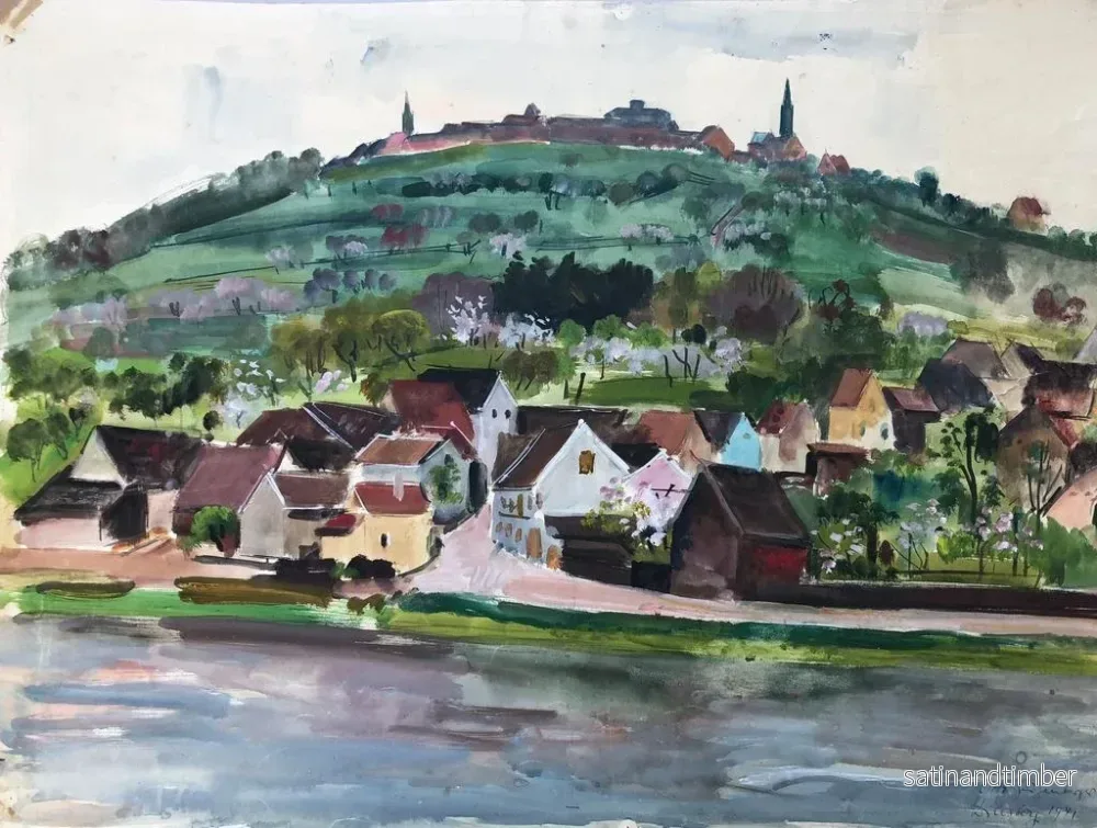 Reproduktion av målningen La forteresse de Dilsberg près de Heidelberg - Otto Geigenberger - Bild 2