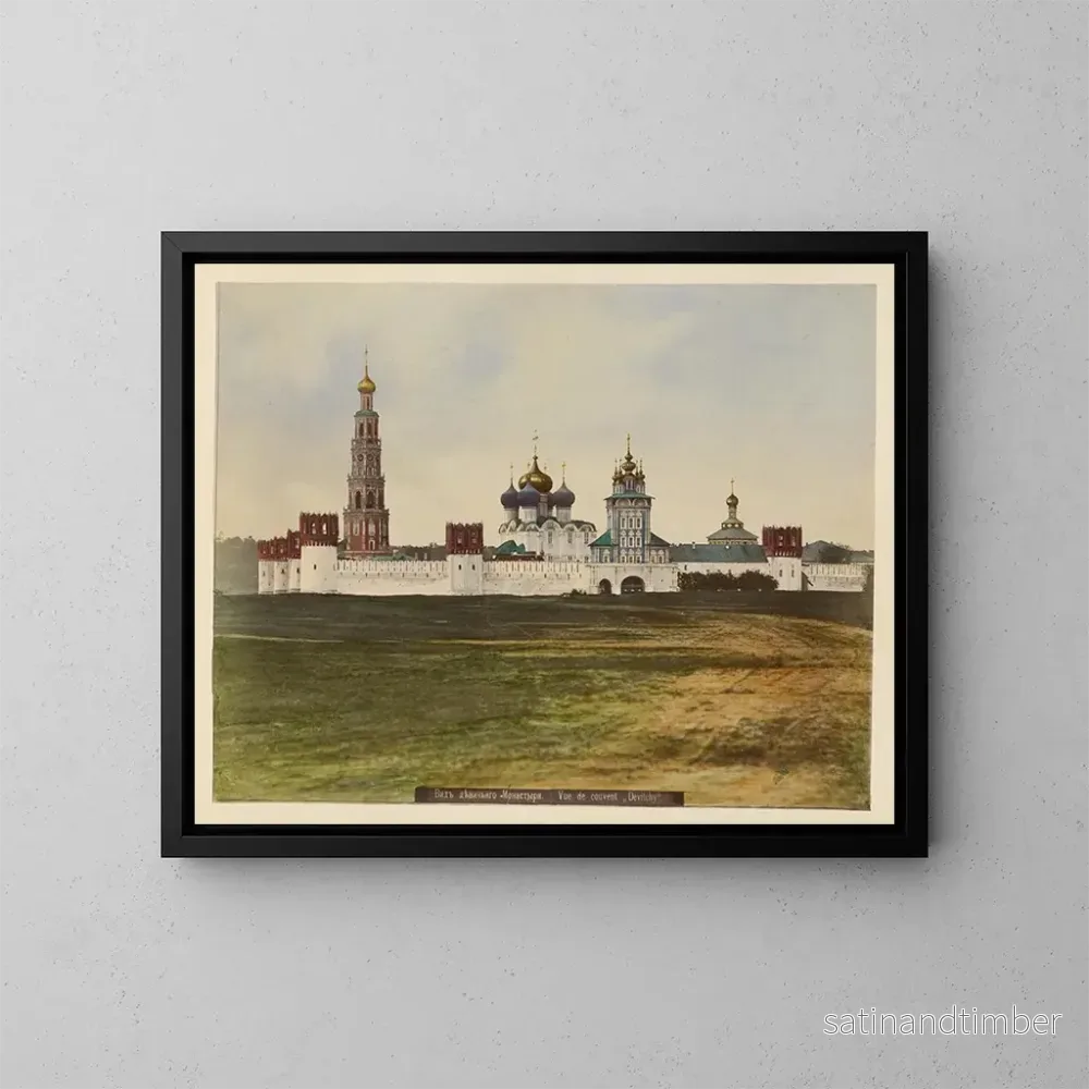 Reproduktion av målningen Vue du monastère de Devichiago - J Daziaro