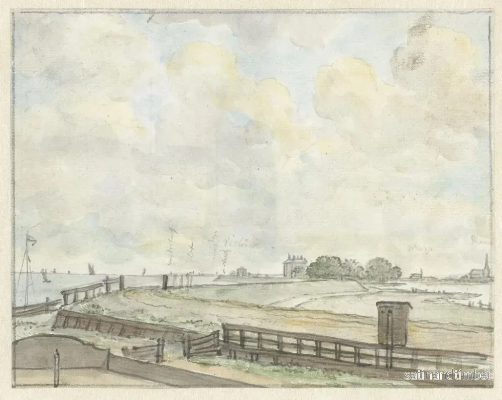 Reproduktion av målningen Vue de la digue près d'Amsterdam - Jurriaan Andriessen - Bild 2