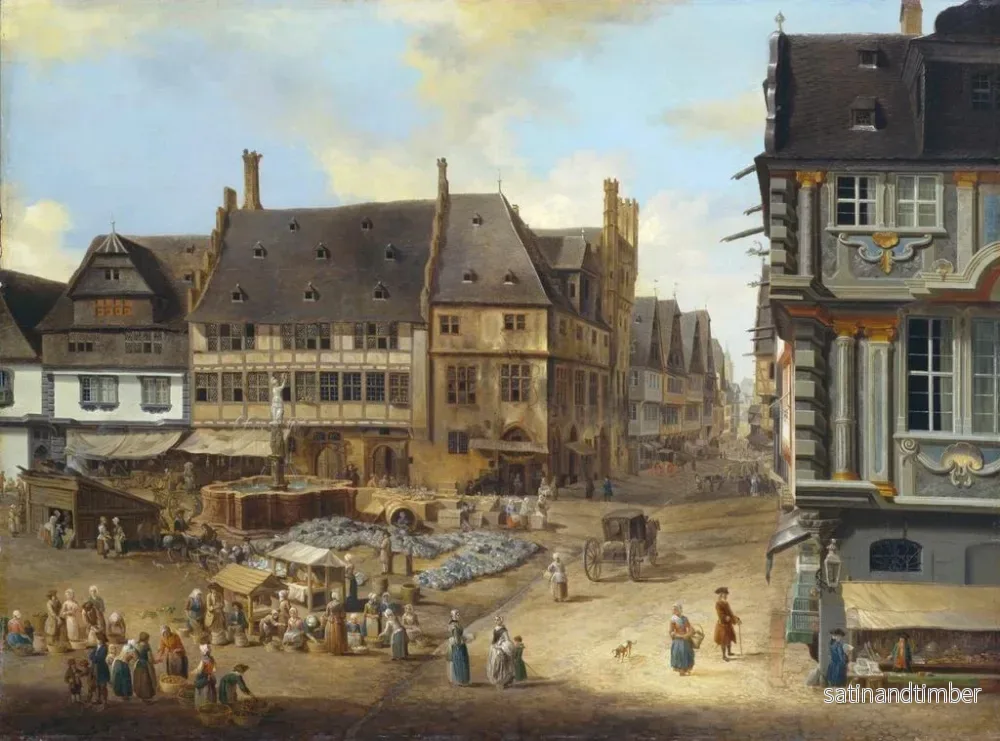Reproduktion av målningen Le Liebfrauenberg i Frankfurt - Christian Georg Schütz den Äldre - Bild 2