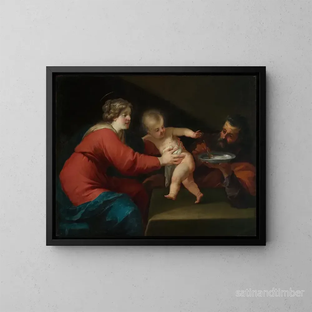 Reproduktion av målningen av den heliga familjen - Jacques Blanchard