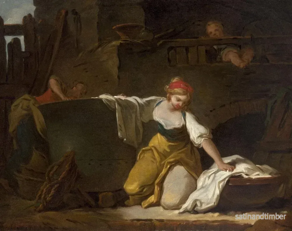 Reproduktion av målningen unga tvättare - Jean-Honoré Fragonard - Bild 2
