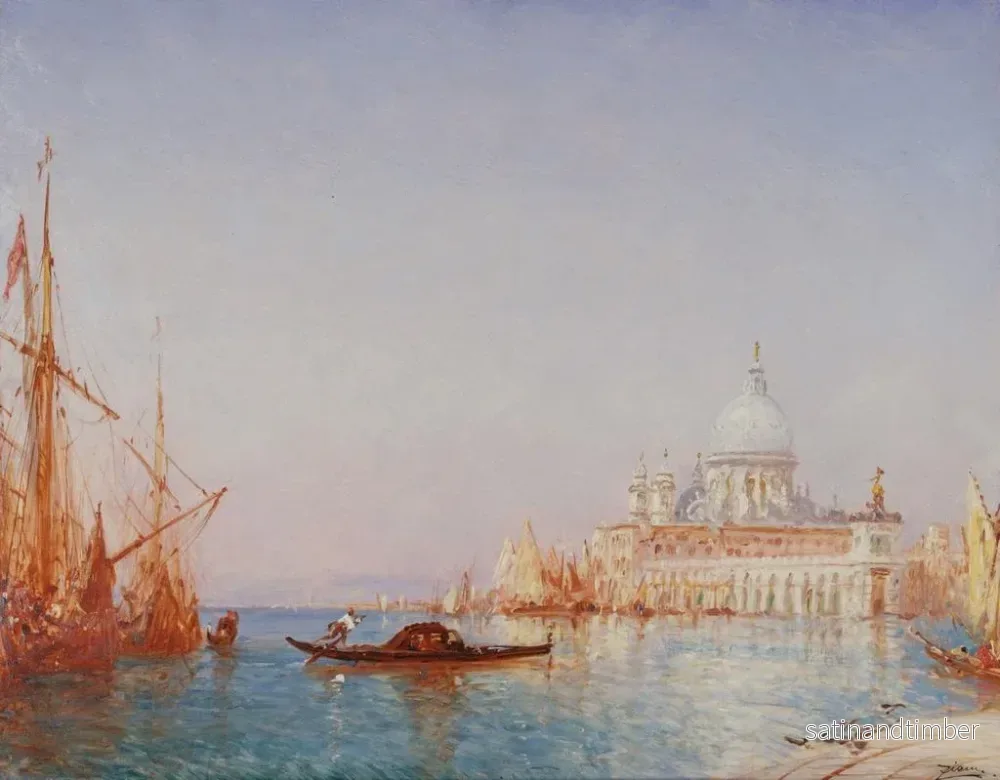 Reproduktion av målningen Venise, La Salute, morgonens effekt - Félix Ziem - Bild 2