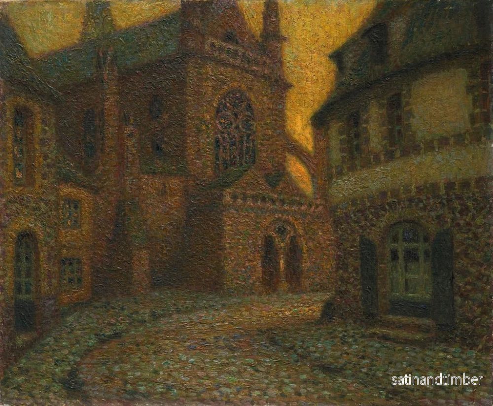Reproduktion av målningen av Tréguier kyrka - Henri Le Sidaner - Bild 2