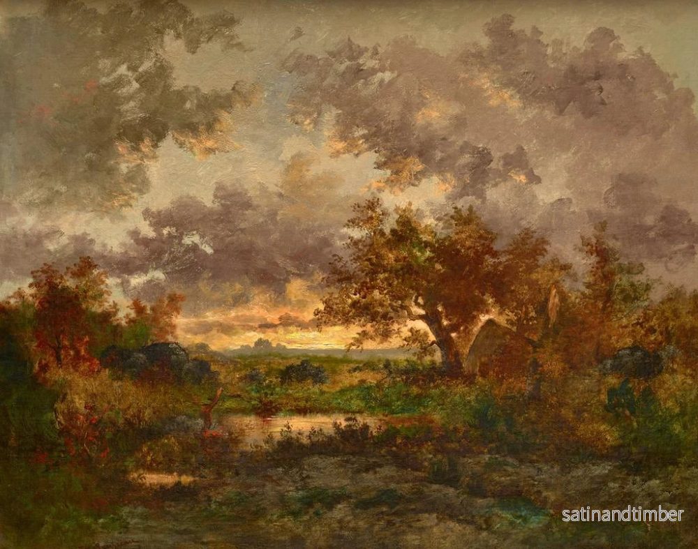 Reproduktion av målningen La cabane des charbonniers - Théodore Rousseau - Bild 2