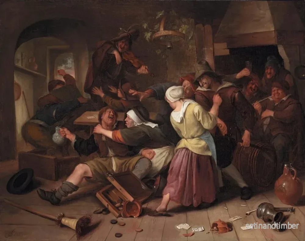 Reproduktion av målningen av spelare i gräl - Jan Steen - Bild 2